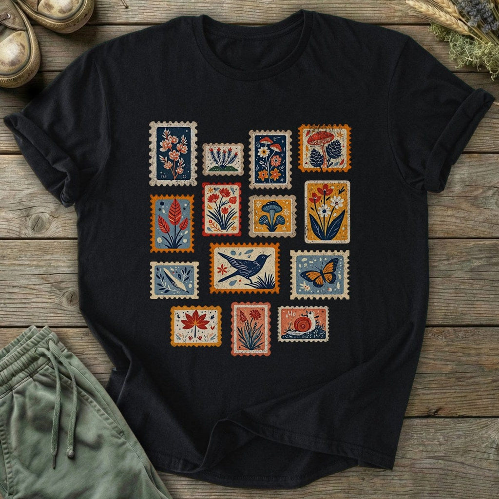 Printify T-Shirt Colorful Stamps T-Shirt