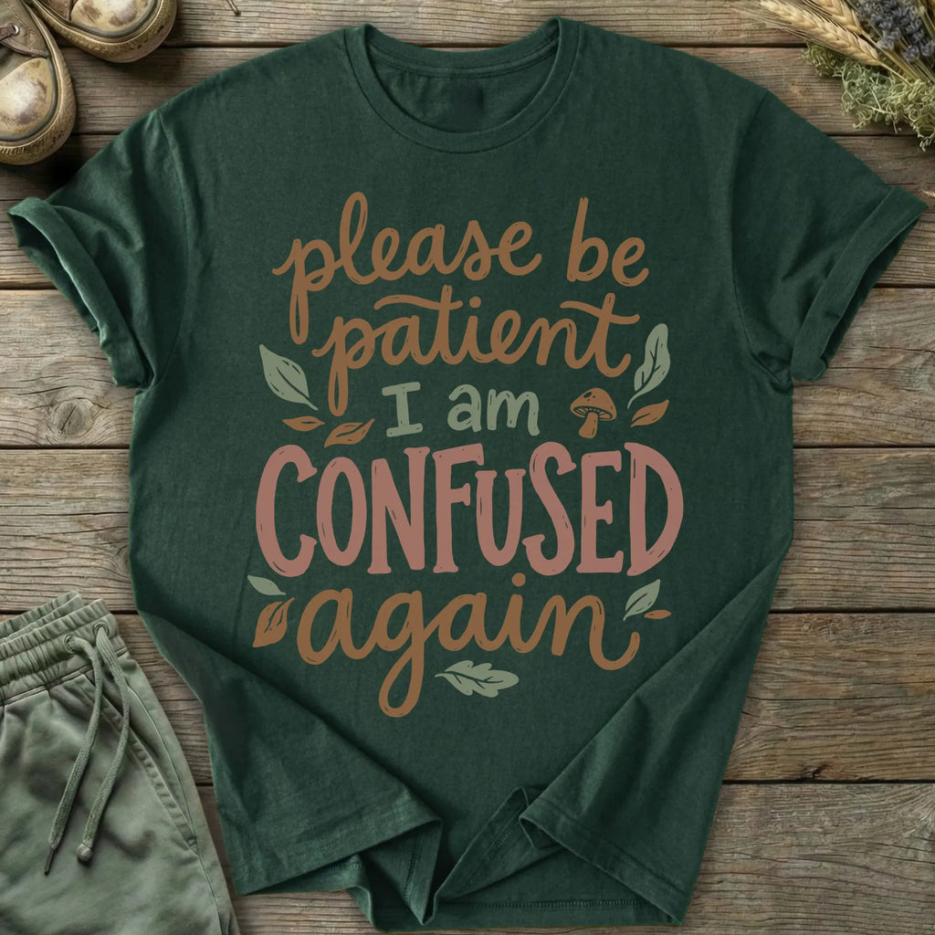 Printify T-Shirt Confused Again T-Shirt