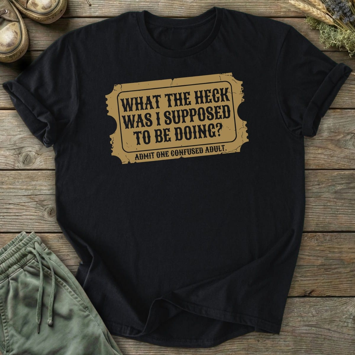 Printify T-Shirt Confused Ticket T-Shirt