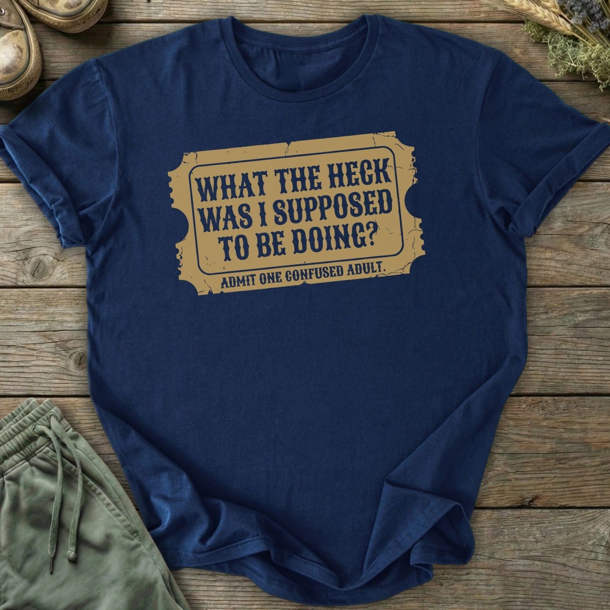 Printify T-Shirt Confused Ticket T-Shirt