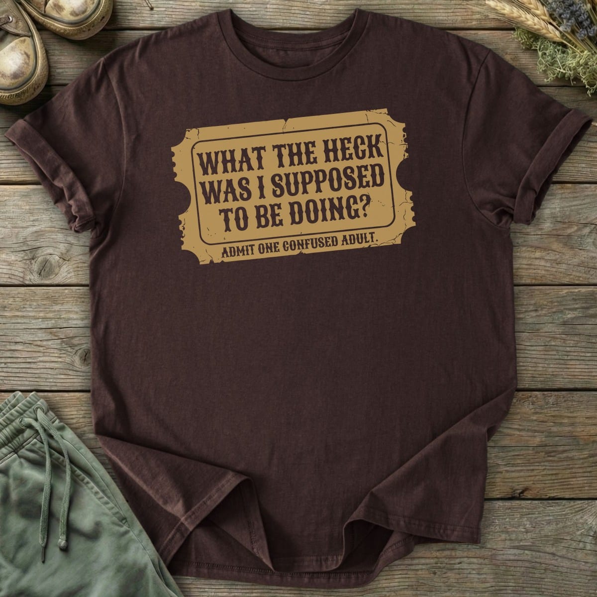 Printify T-Shirt Confused Ticket T-Shirt
