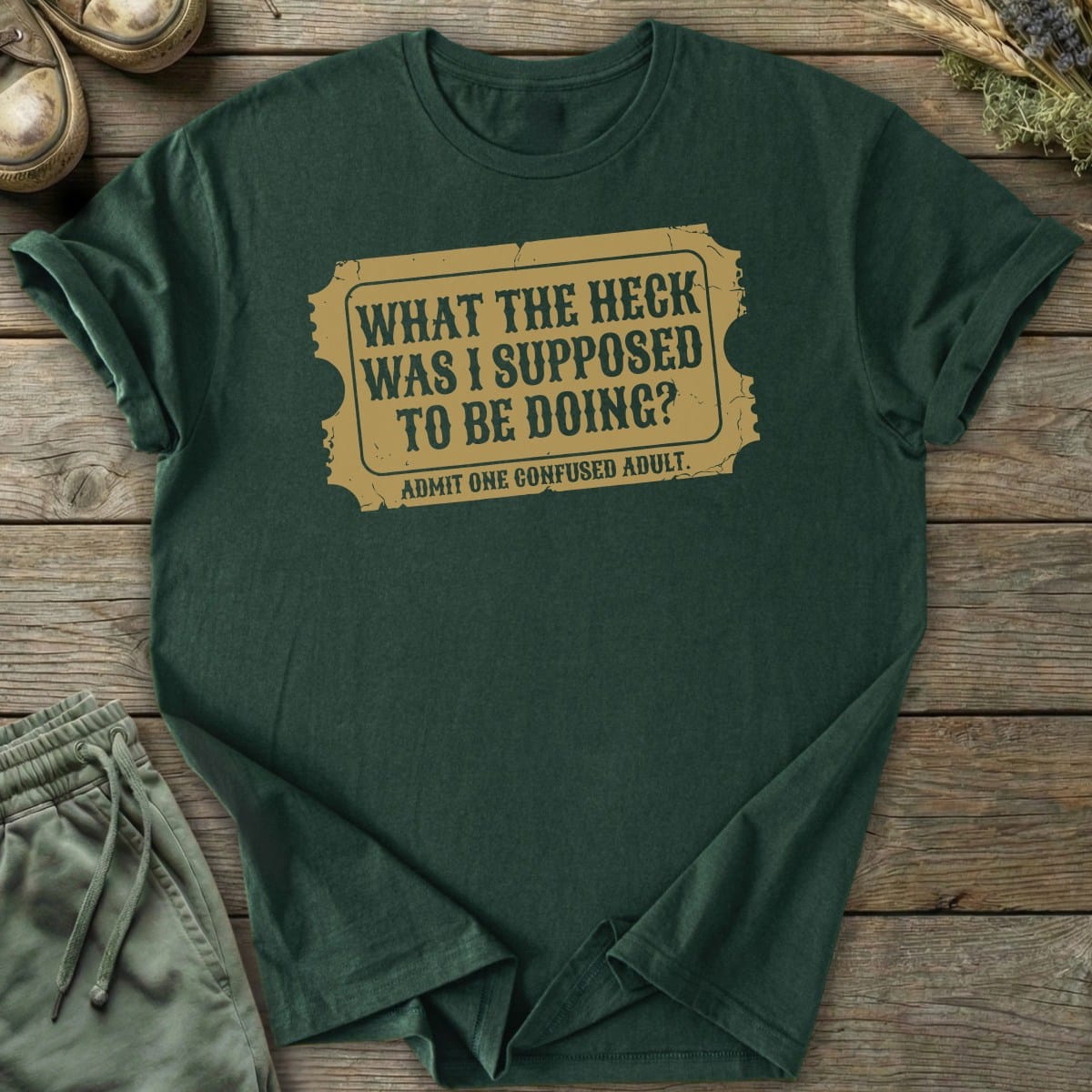 Printify T-Shirt Confused Ticket T-Shirt