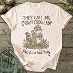 Printify T-Shirt Crazy Frog Lady T-Shirt