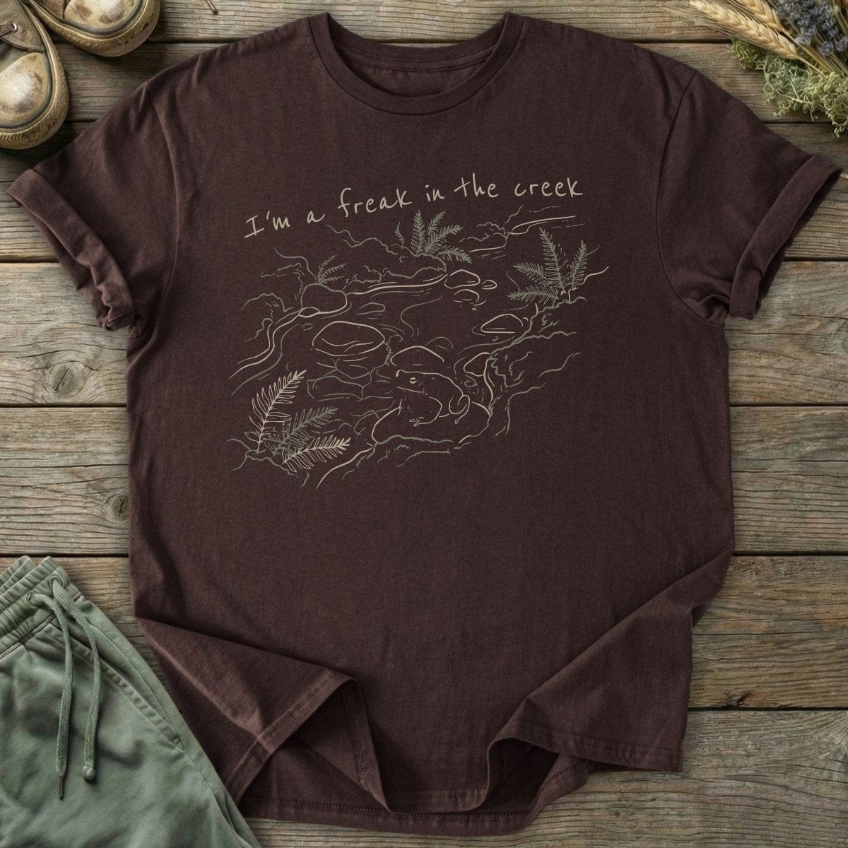 Creek Freak T-Shirt – Stepping Green