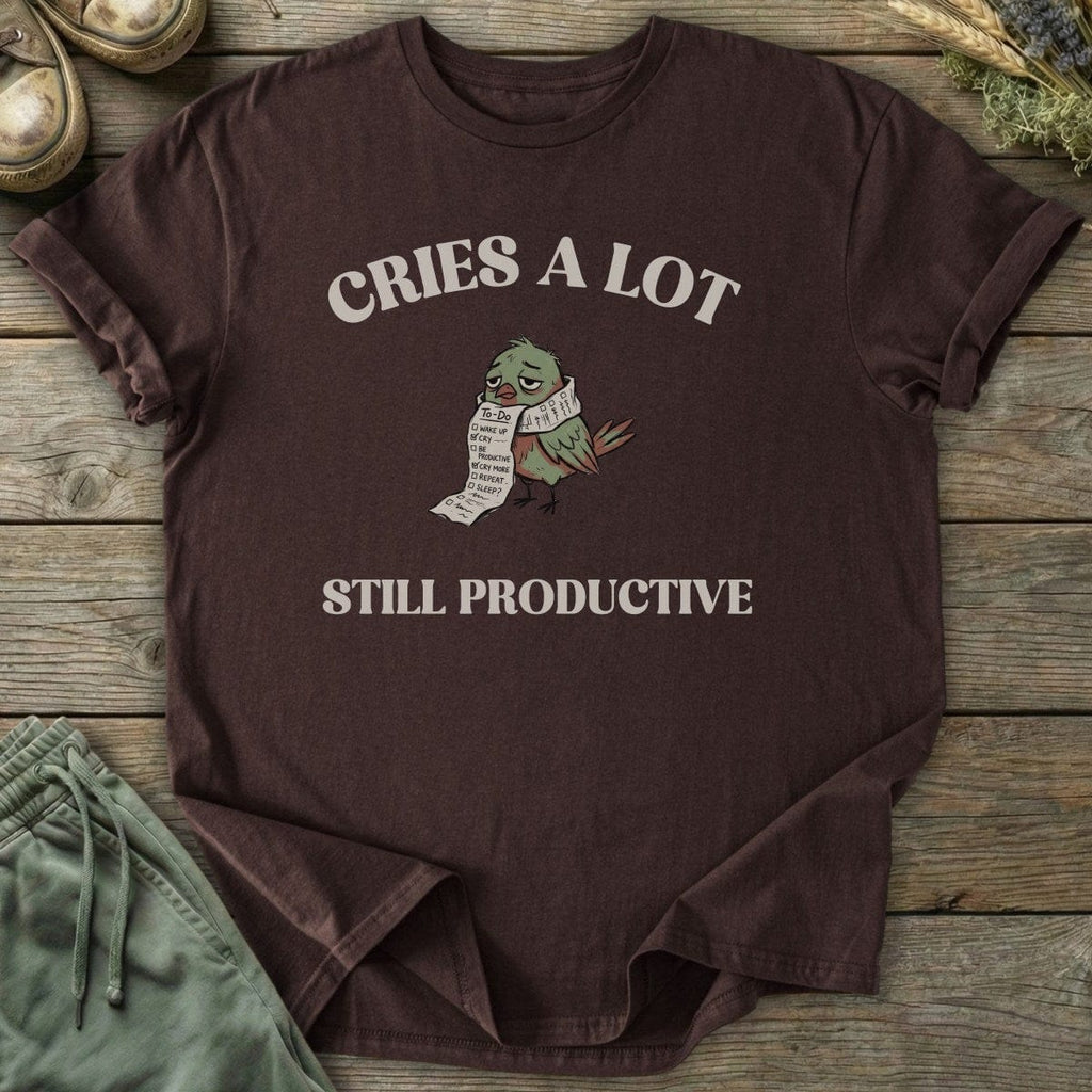 Printify T-Shirt Cries A Lot T-Shirt