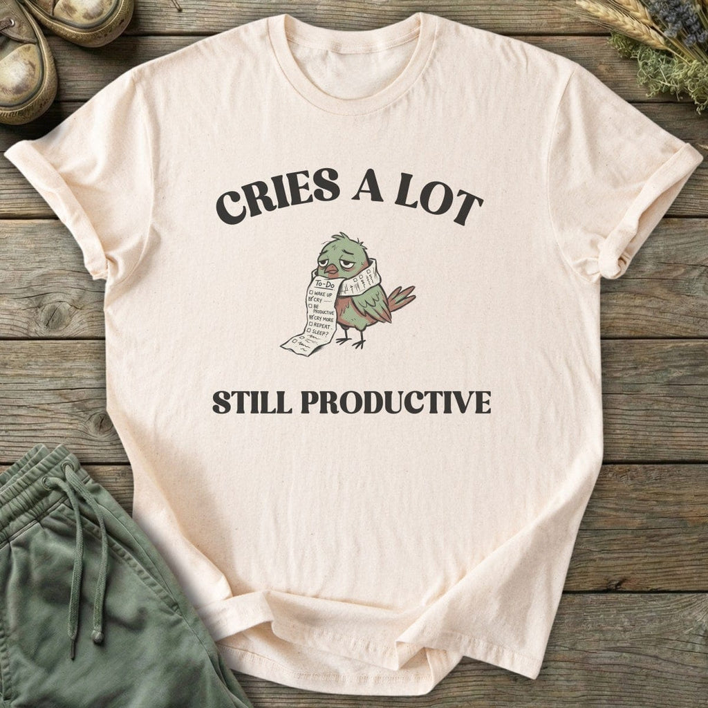 Printify T-Shirt Cries A Lot T-Shirt