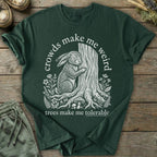 Printify T-Shirt Crowds Make Me Weird T-Shirt