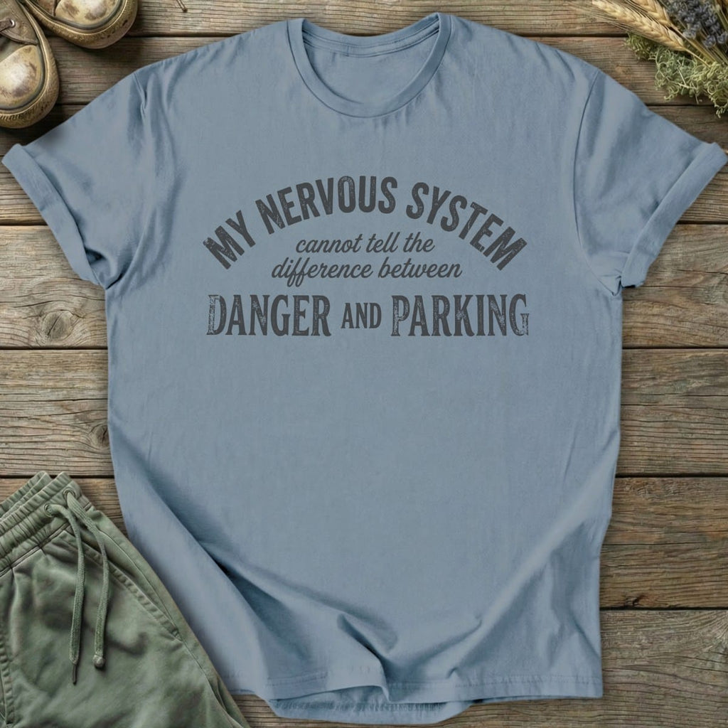 Printify T-Shirt Danger Vs Parking T-Shirt