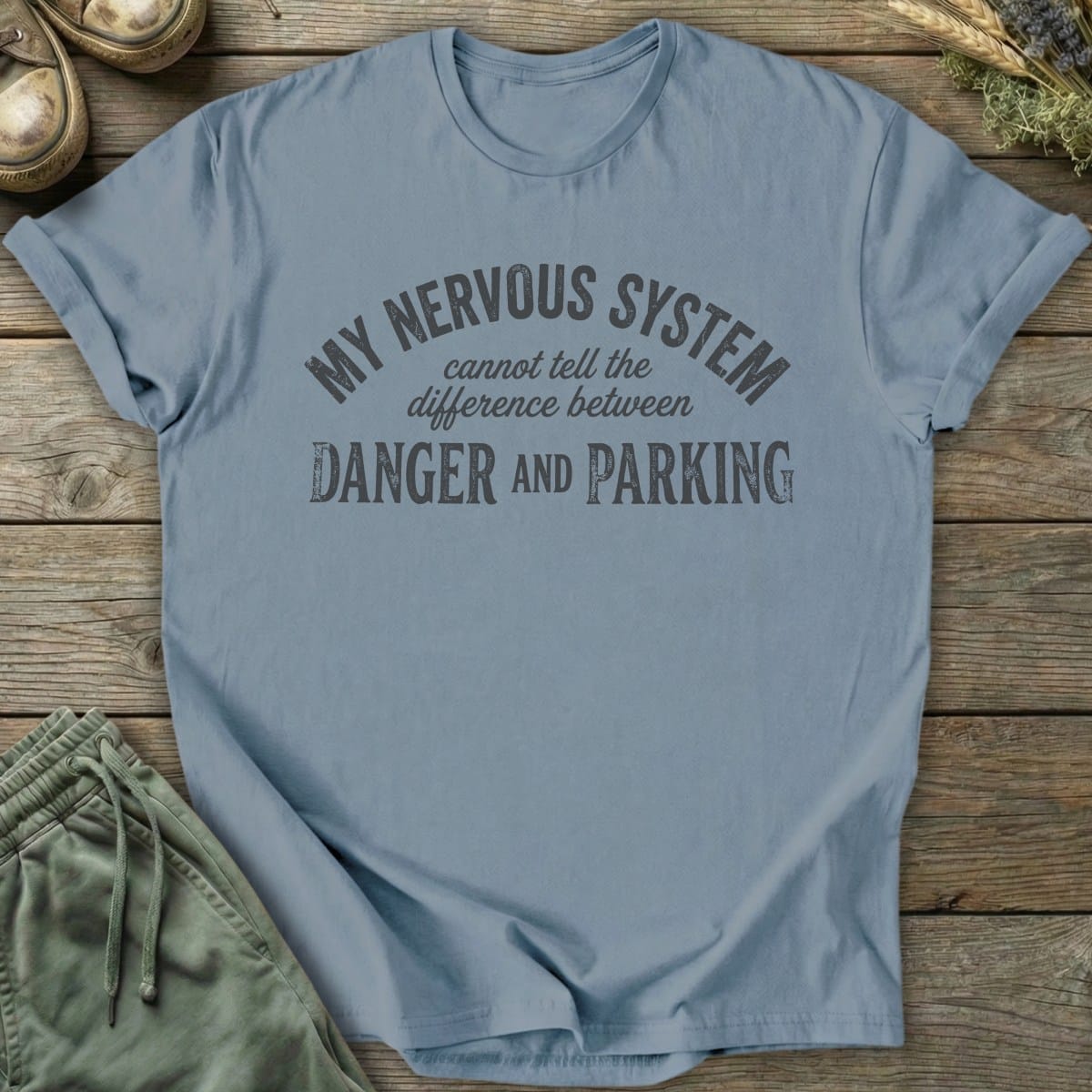 Printify T-Shirt Danger Vs Parking T-Shirt