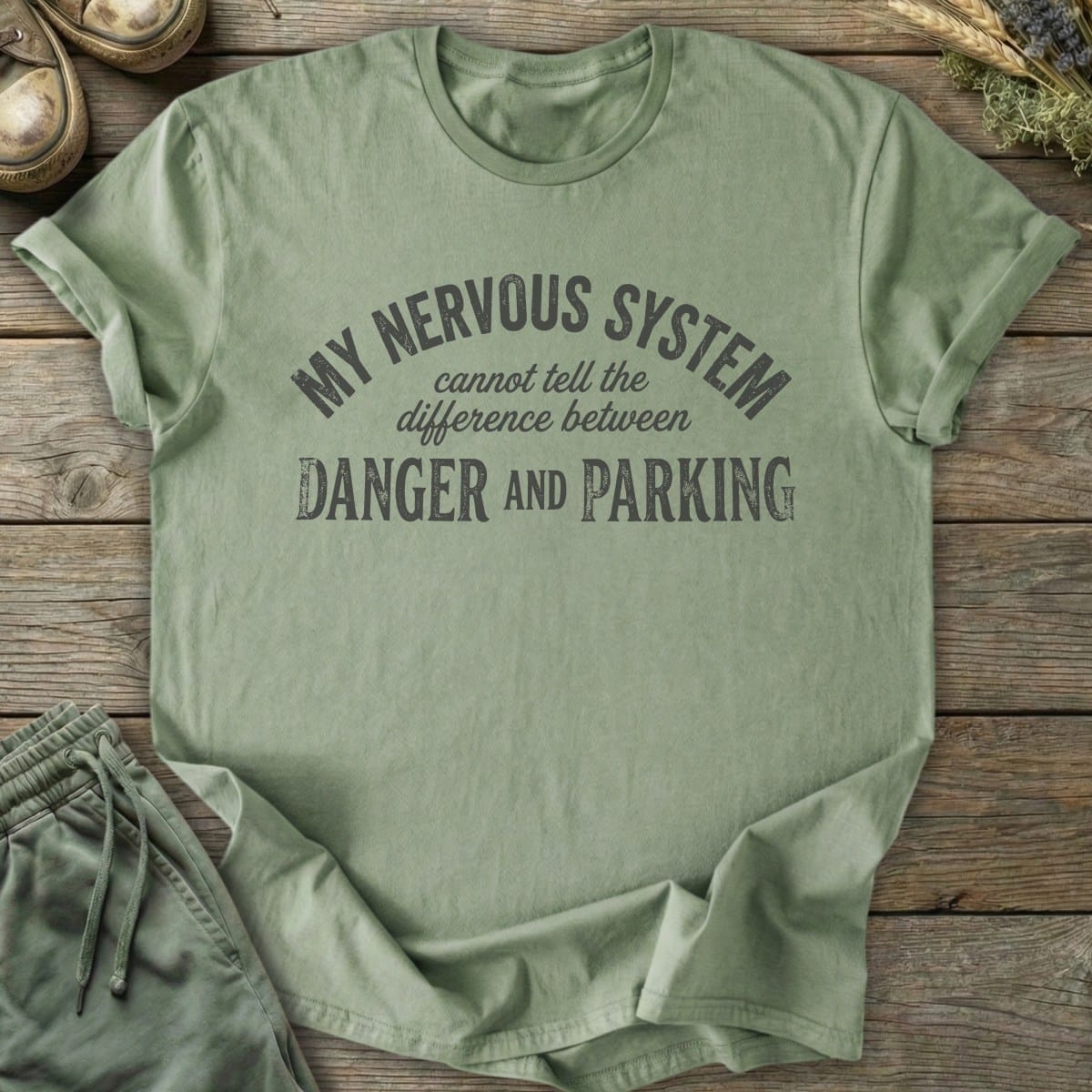 Printify T-Shirt Danger Vs Parking T-Shirt