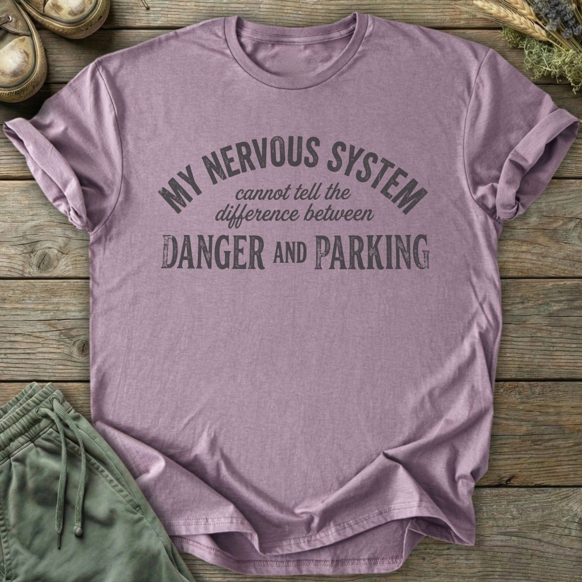 Printify T-Shirt Danger Vs Parking T-Shirt