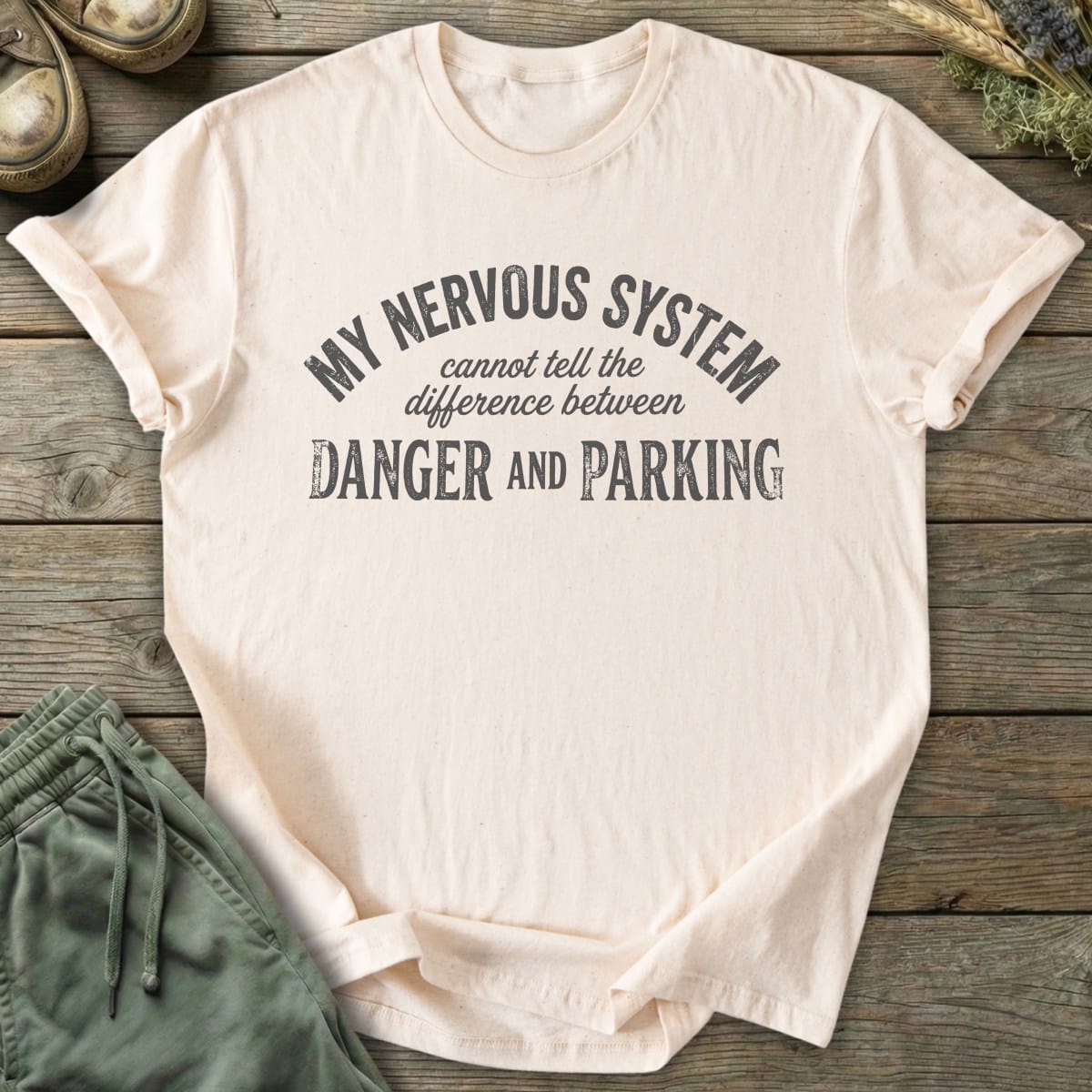 Printify T-Shirt Danger Vs Parking T-Shirt