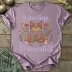 Printify T-Shirt Decline To Socialize T-Shirt
