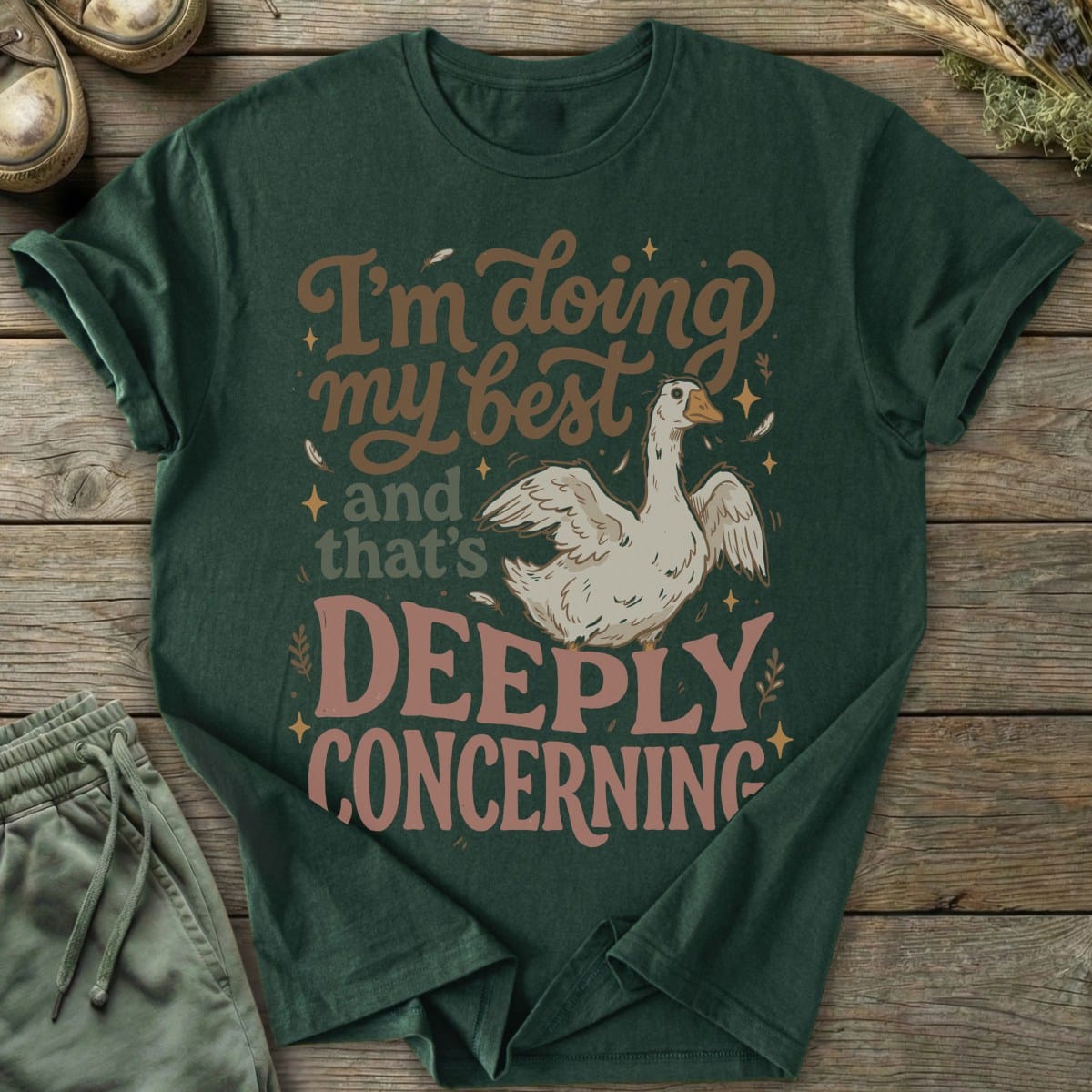 Printify T-Shirt Deeply Concerning Goose T-Shirt