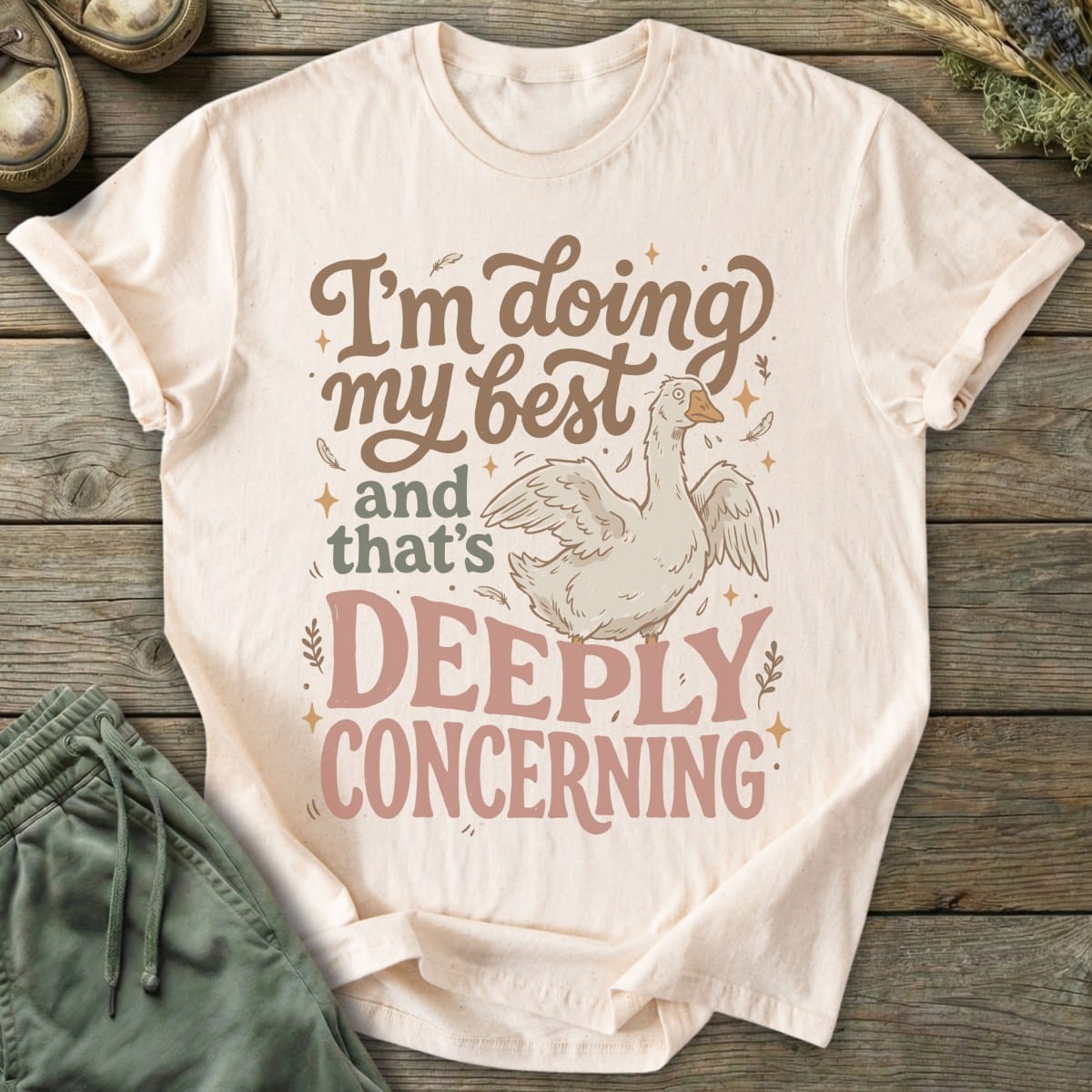 Printify T-Shirt Deeply Concerning Goose T-Shirt