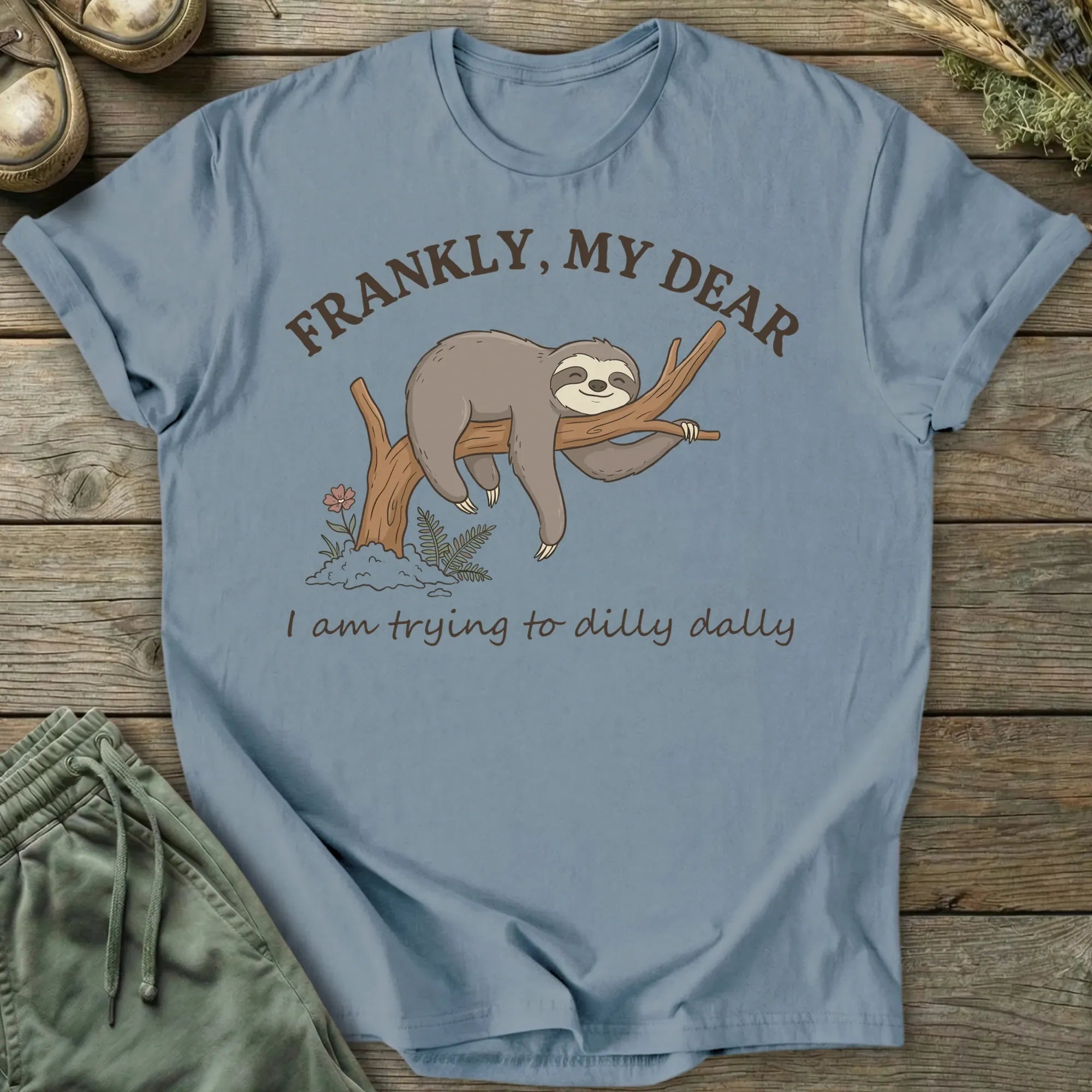 Printify T-Shirt Dilly Dally Sloth T-Shirt