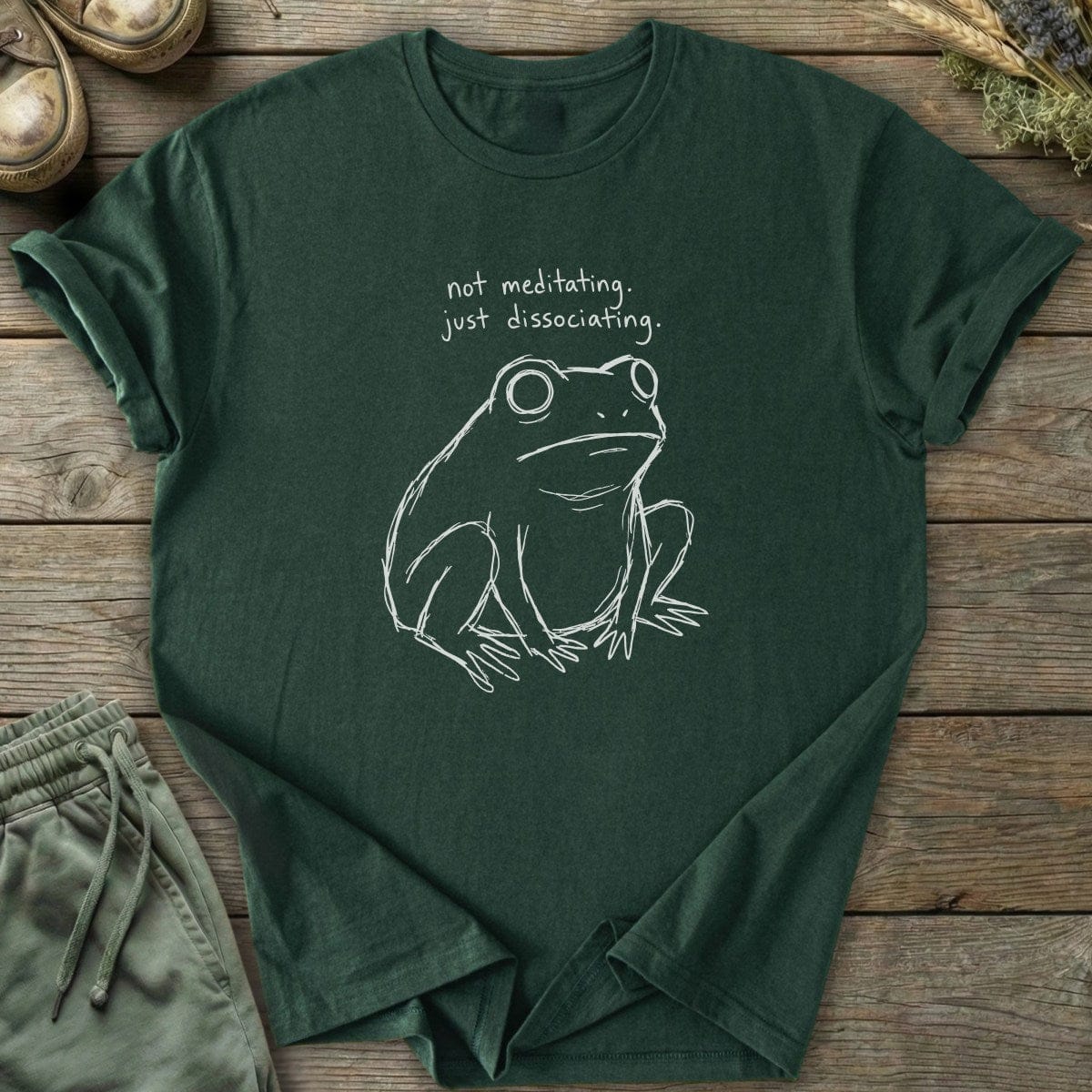 Printify T-Shirt Dissociating Frog T-Shirt