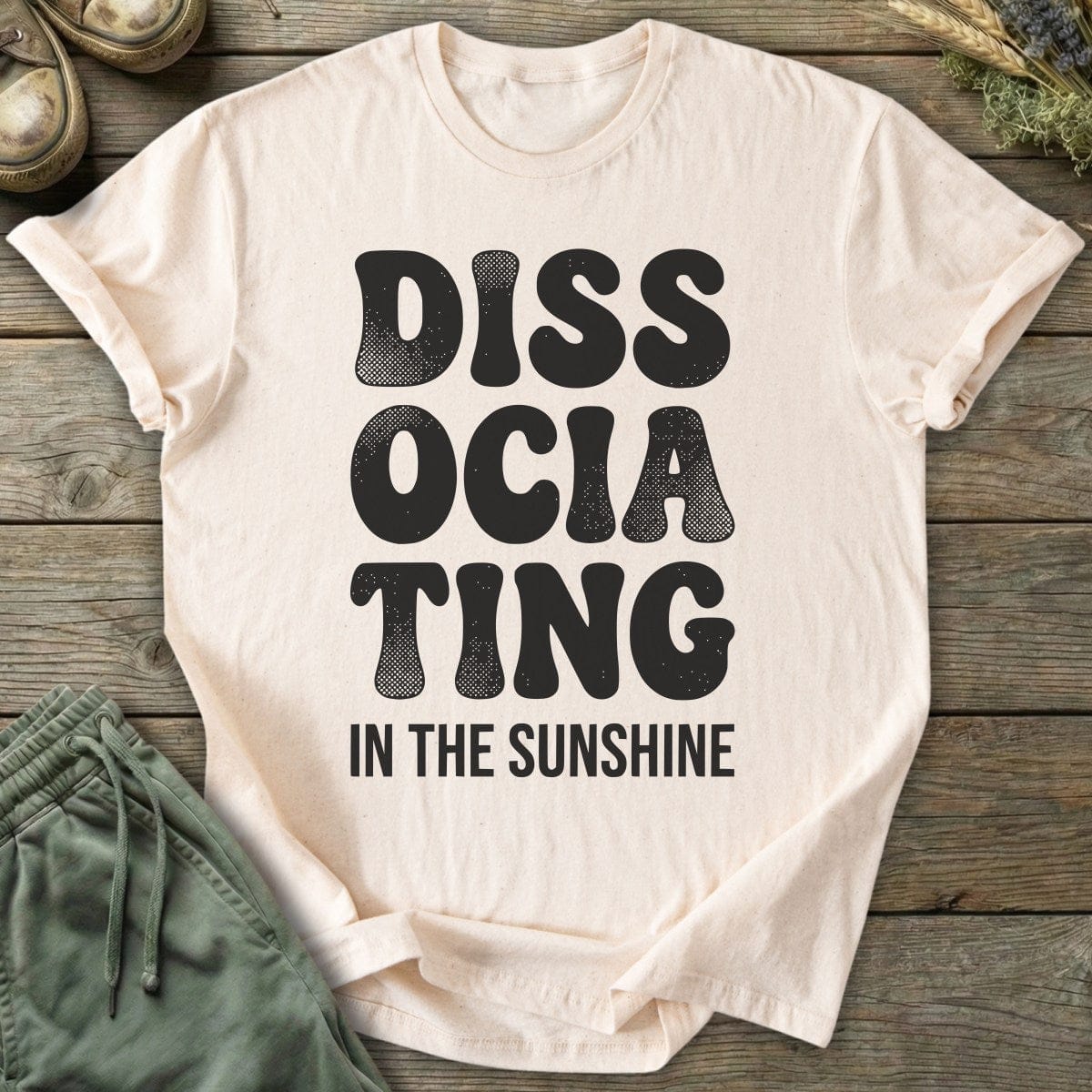 Printify T-Shirt Dissociating In Sun T-Shirt