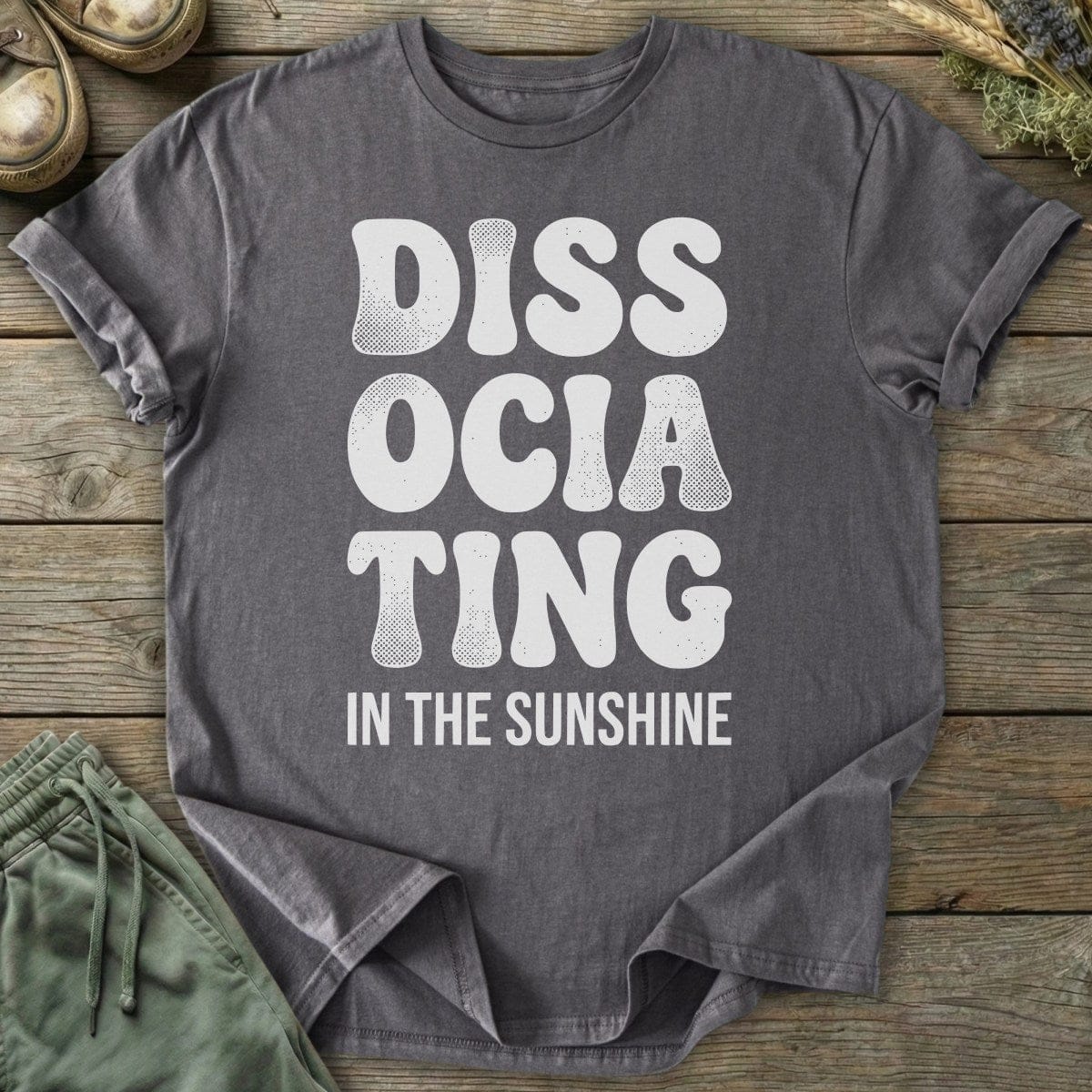 Printify T-Shirt Dissociating In Sun T-Shirt