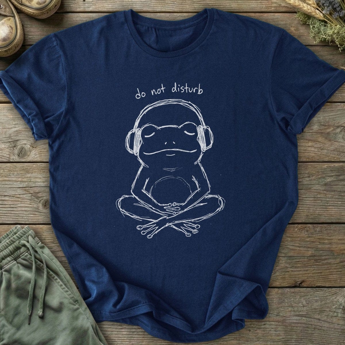 Printify T-Shirt Do Not Disturb Frog T-Shirt