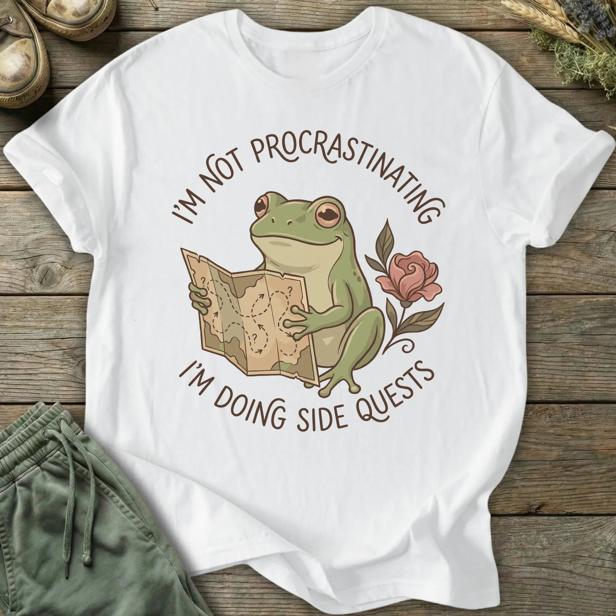 Printify T-Shirt Doing Side Quests T-Shirt