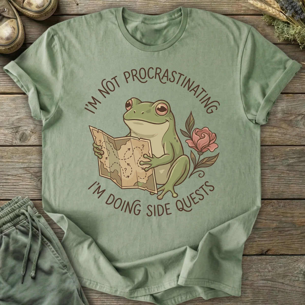 Printify T-Shirt Doing Side Quests T-Shirt