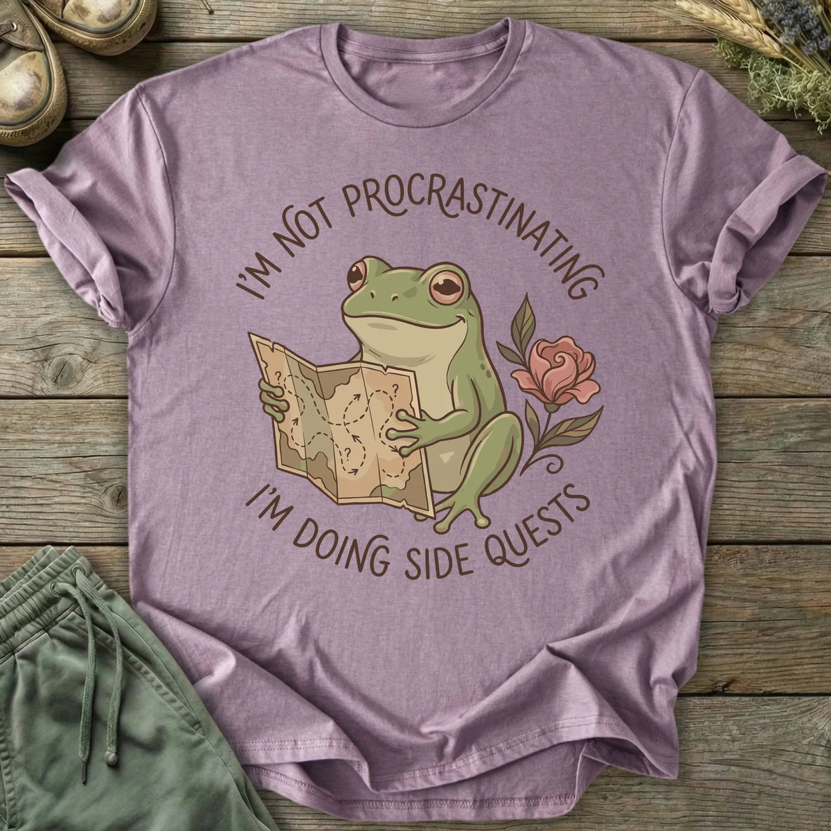 Printify T-Shirt Doing Side Quests T-Shirt