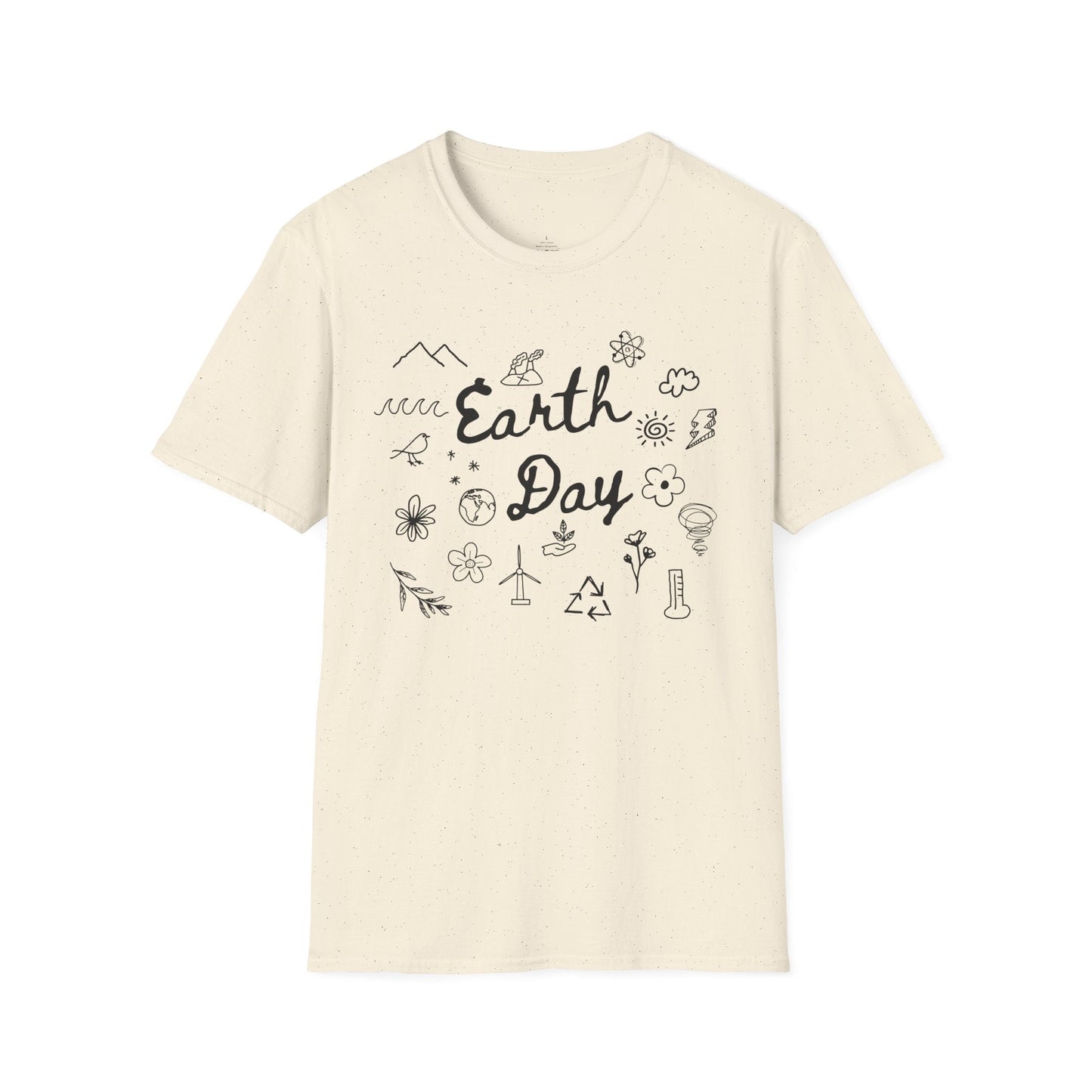 Printify T-Shirt Doodle Earth Day T-Shirt