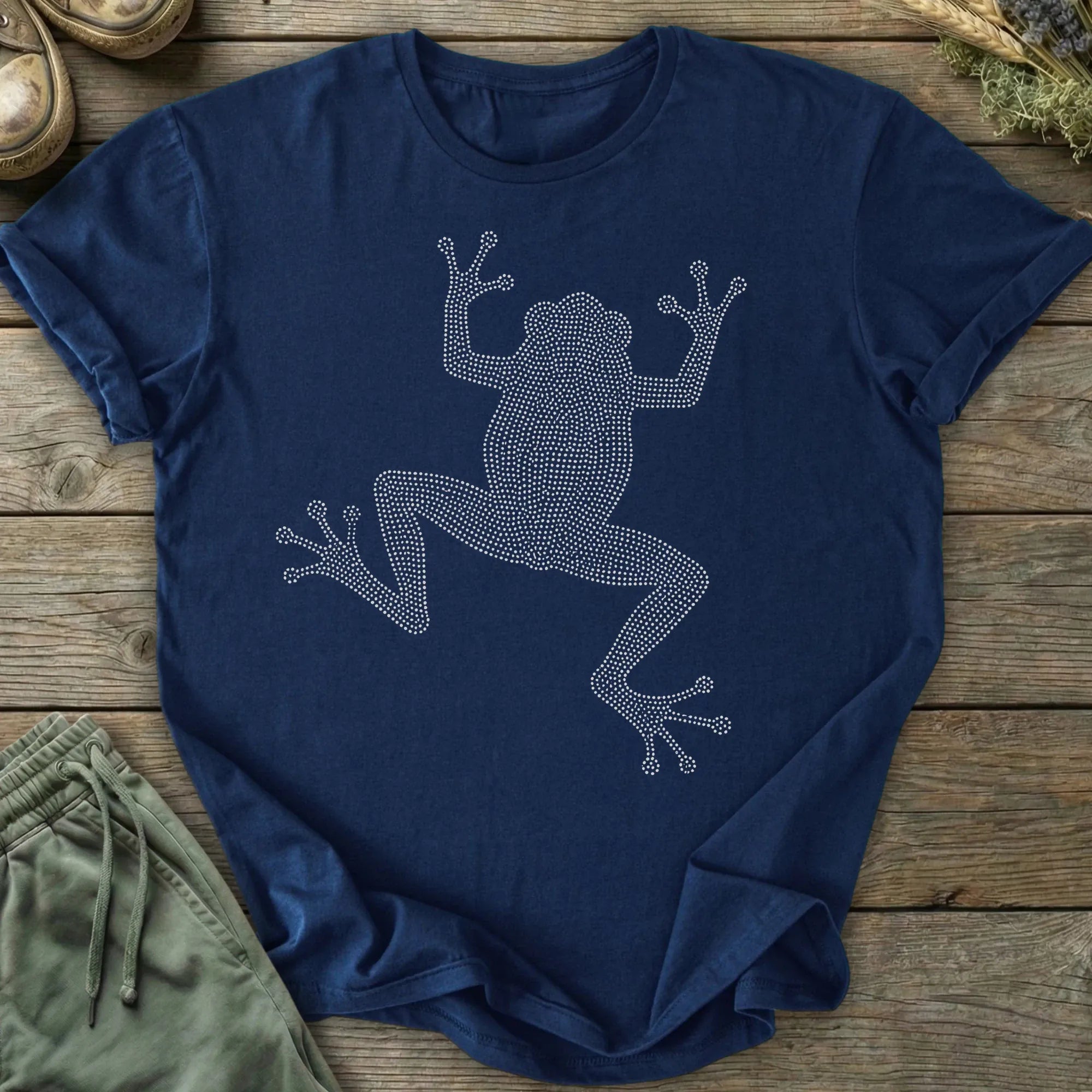 Printify T-Shirt Dot Art Frog T-Shirt