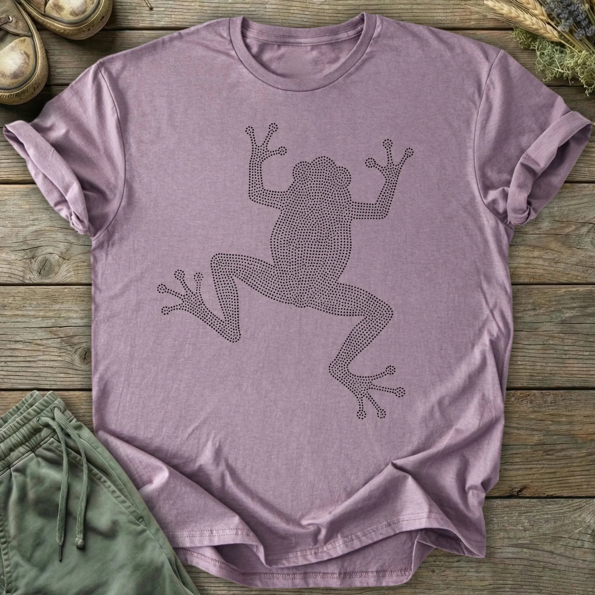 Printify T-Shirt Dot Art Frog T-Shirt