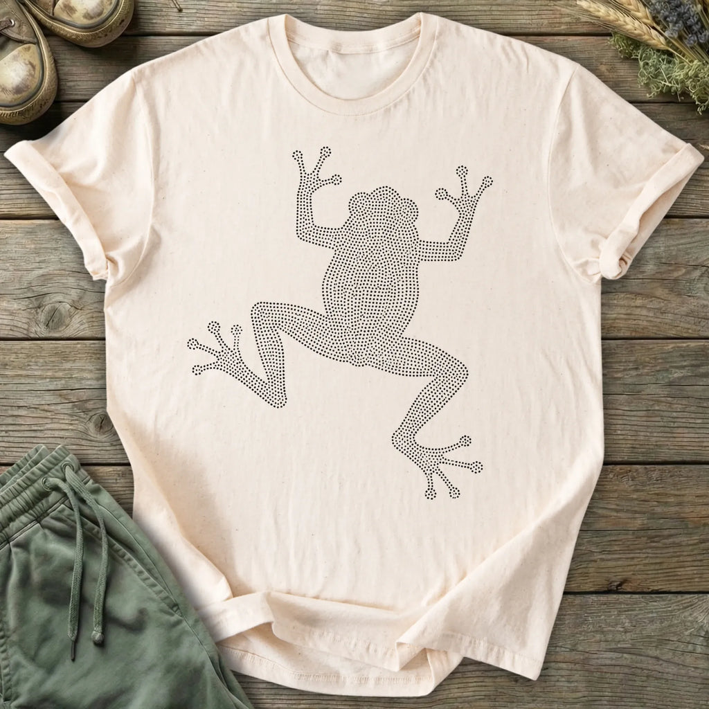 Printify T-Shirt Dot Art Frog T-Shirt