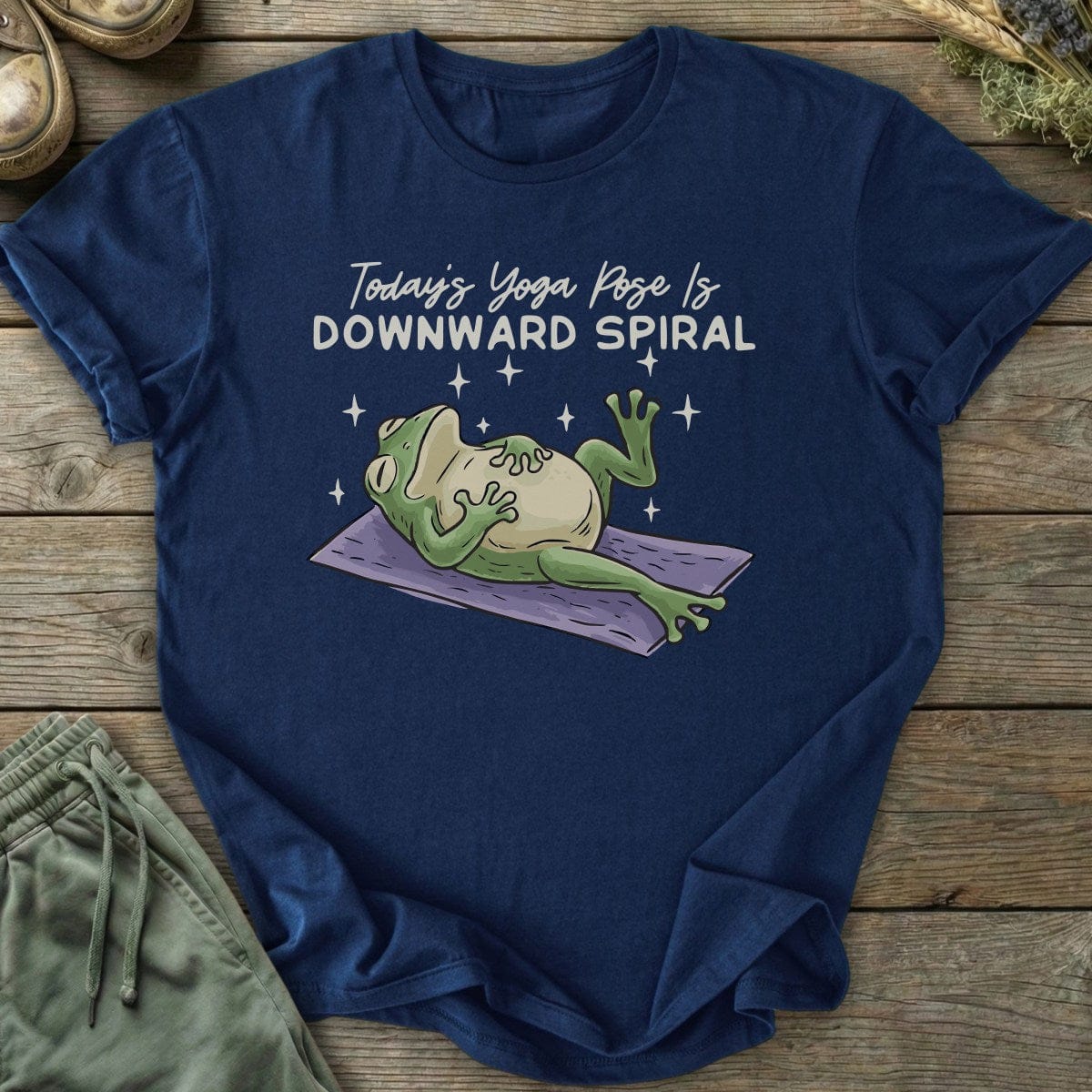 Printify T-Shirt Downward Spiral Yoga T-Shirt