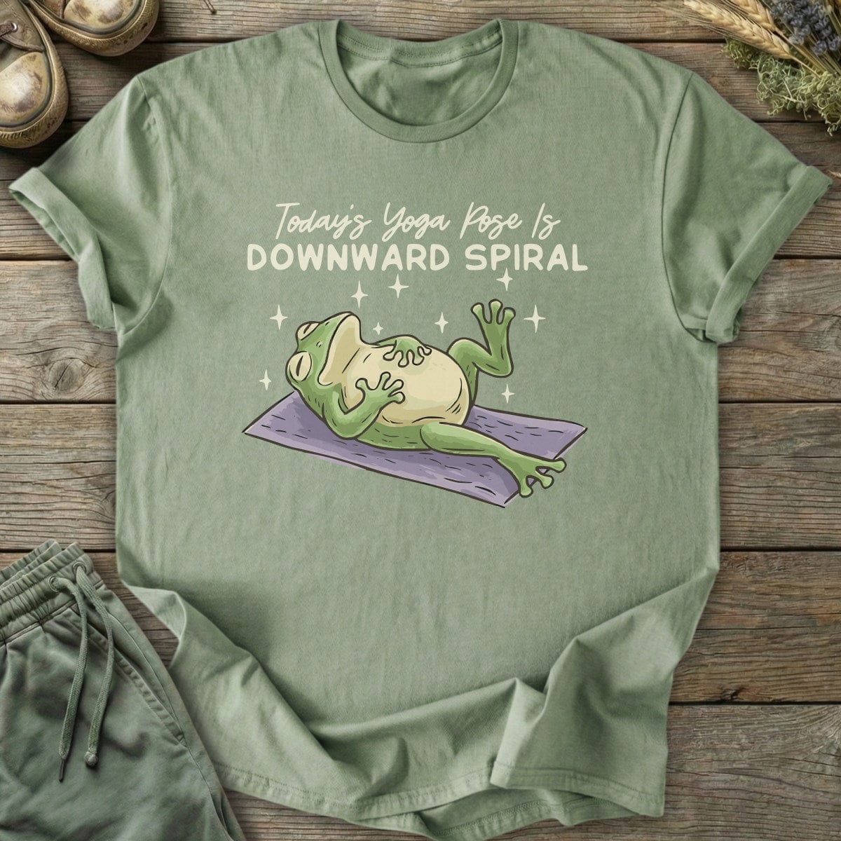 Printify T-Shirt Downward Spiral Yoga T-Shirt