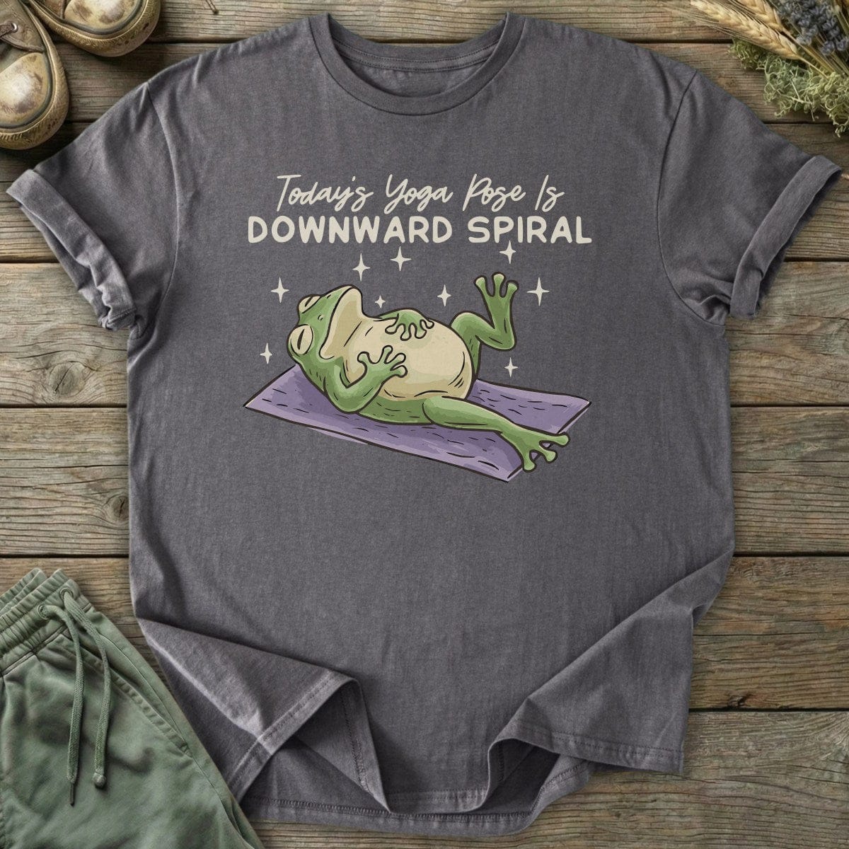 Printify T-Shirt Downward Spiral Yoga T-Shirt