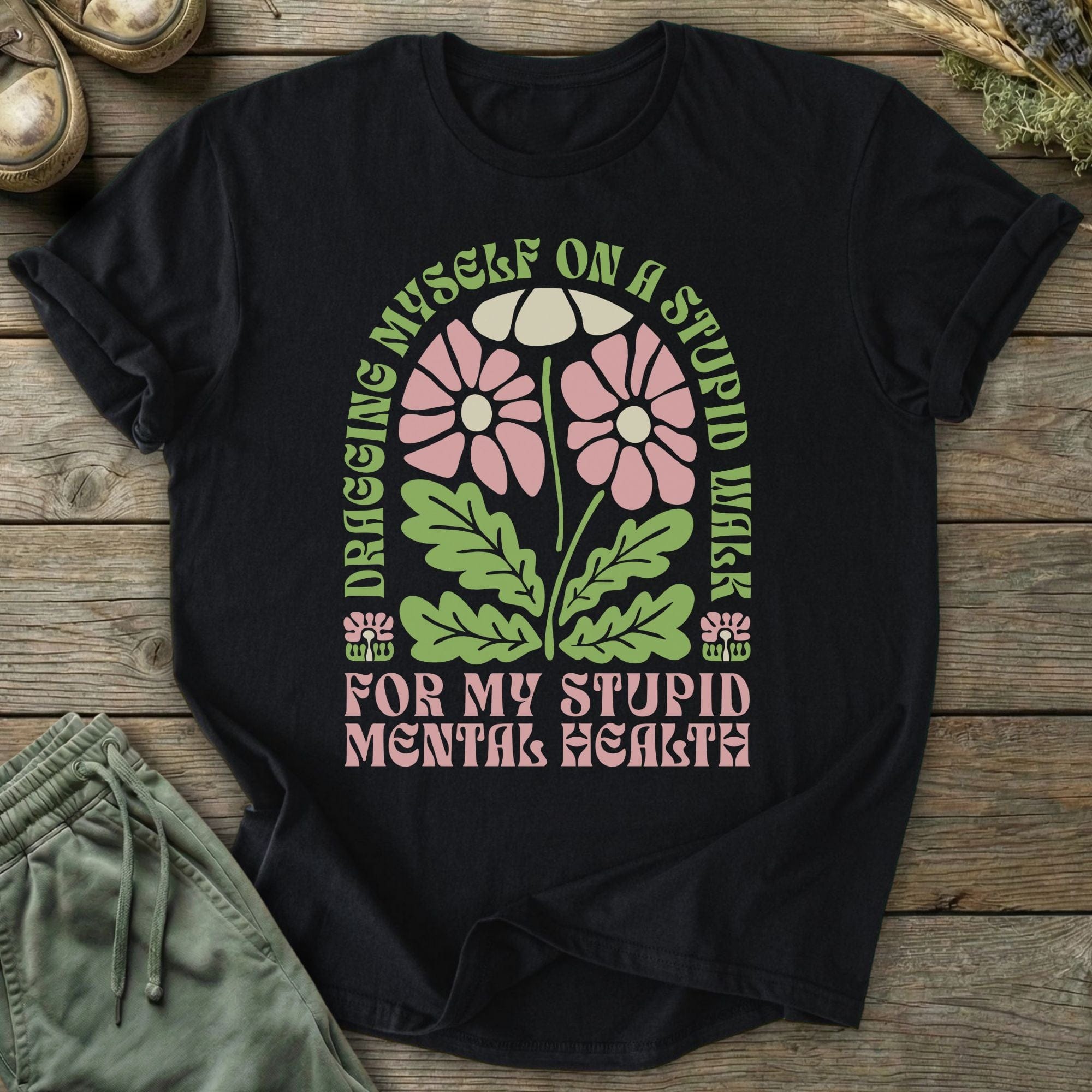 Printify T-Shirt Dragging Myself T-Shirt