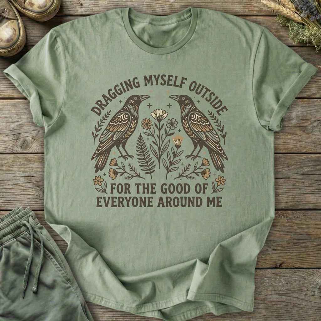 Printify T-Shirt Dragging Myself T-Shirt