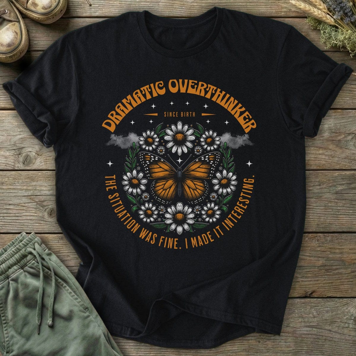Printify T-Shirt Dramatic Overthinker T-Shirt