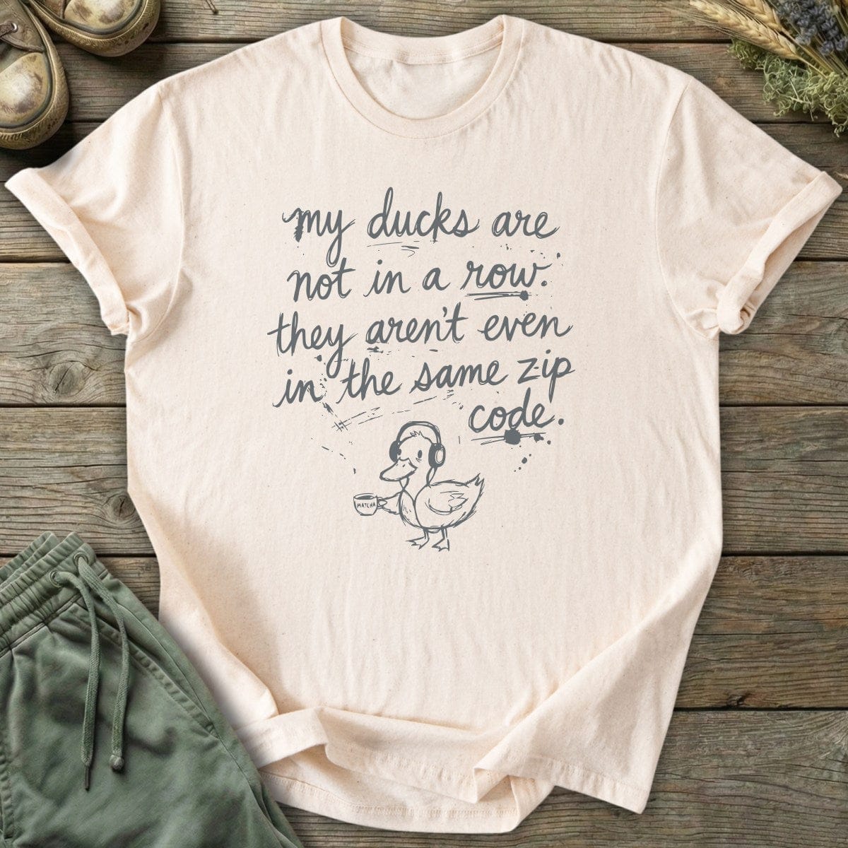 Printify T-Shirt Ducks Not In Zip T-Shirt