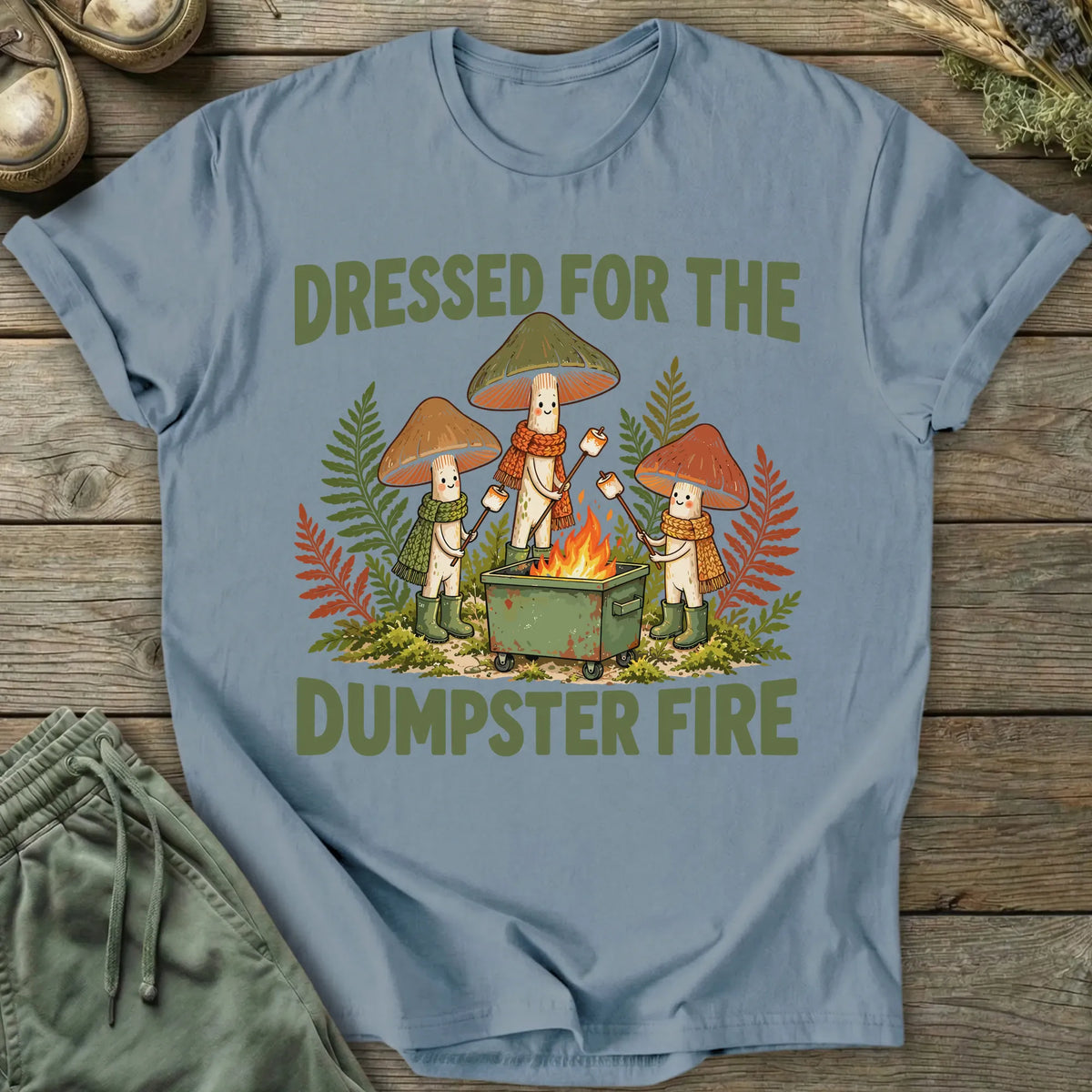 Printify T-Shirt Dumpster Fire T-Shirt