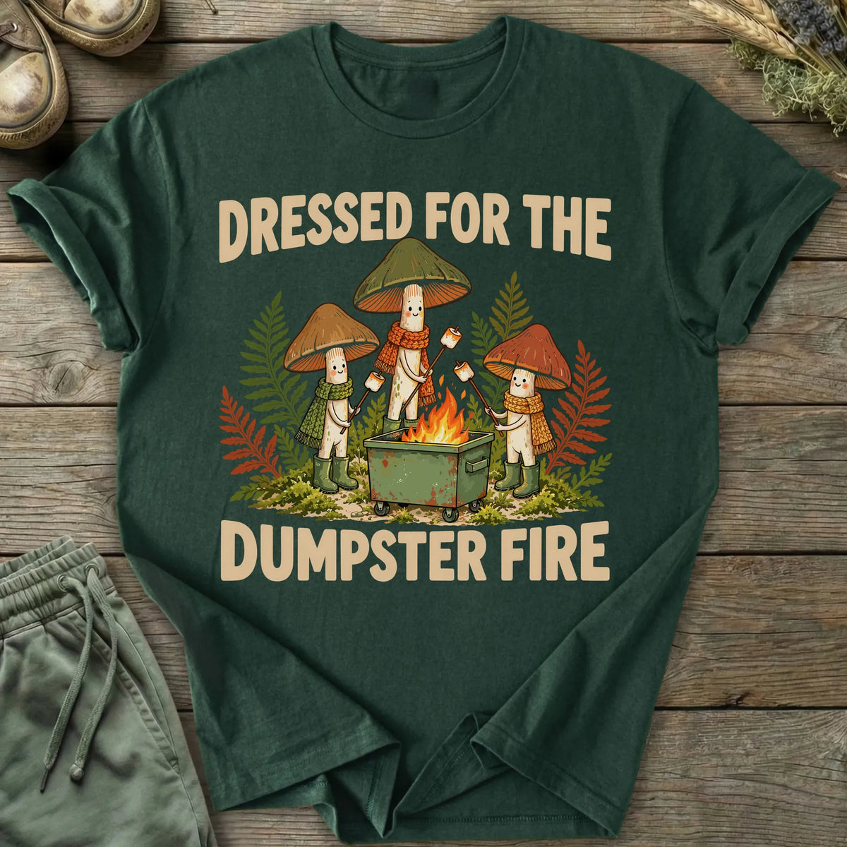 Printify T-Shirt Dumpster Fire T-Shirt