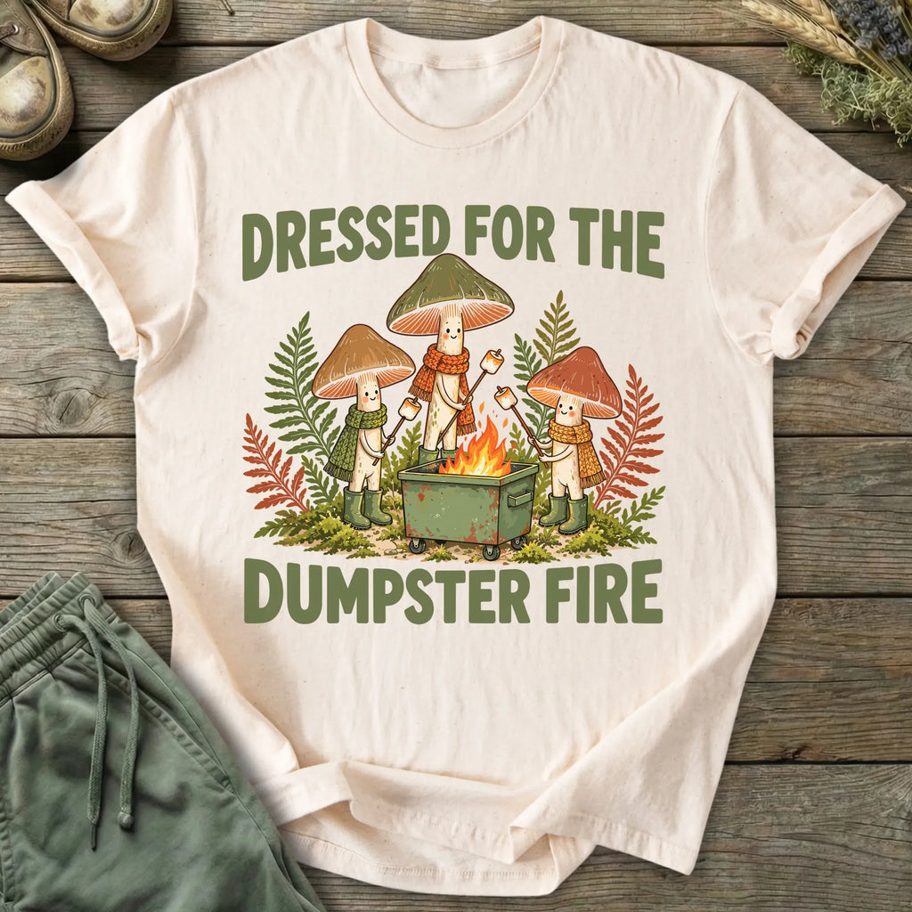 Printify T-Shirt Dumpster Fire T-Shirt