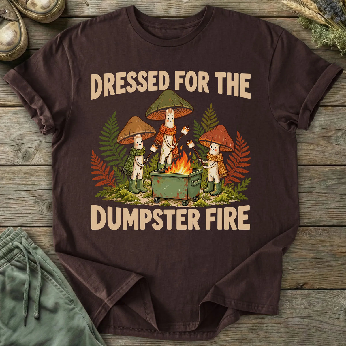 Printify T-Shirt Dumpster Fire T-Shirt