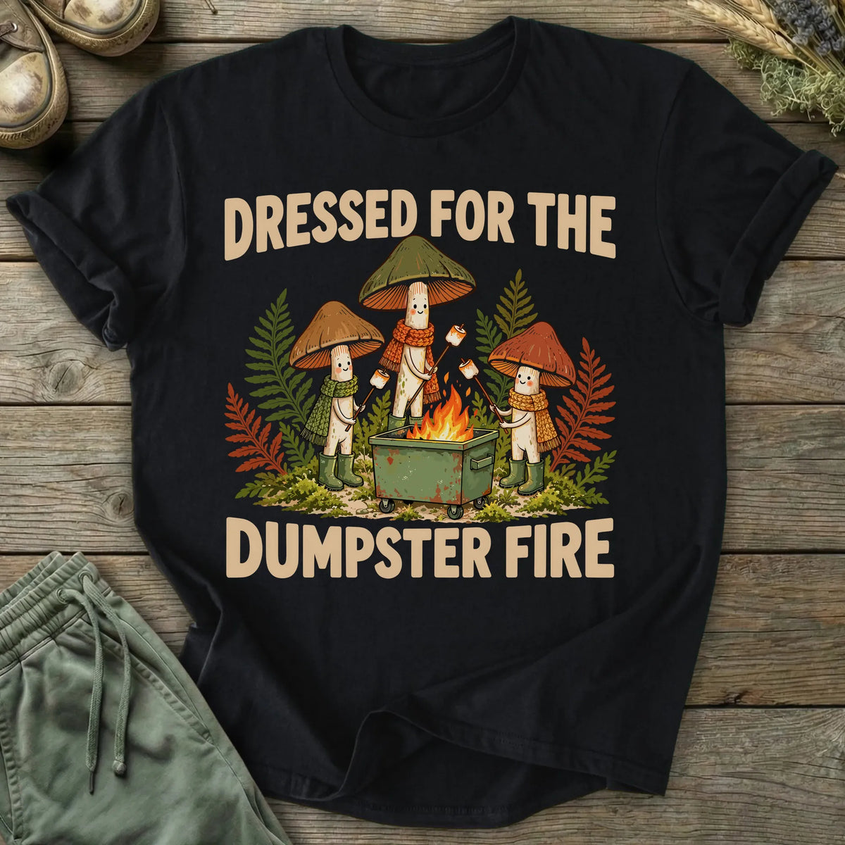Printify T-Shirt Dumpster Fire T-Shirt