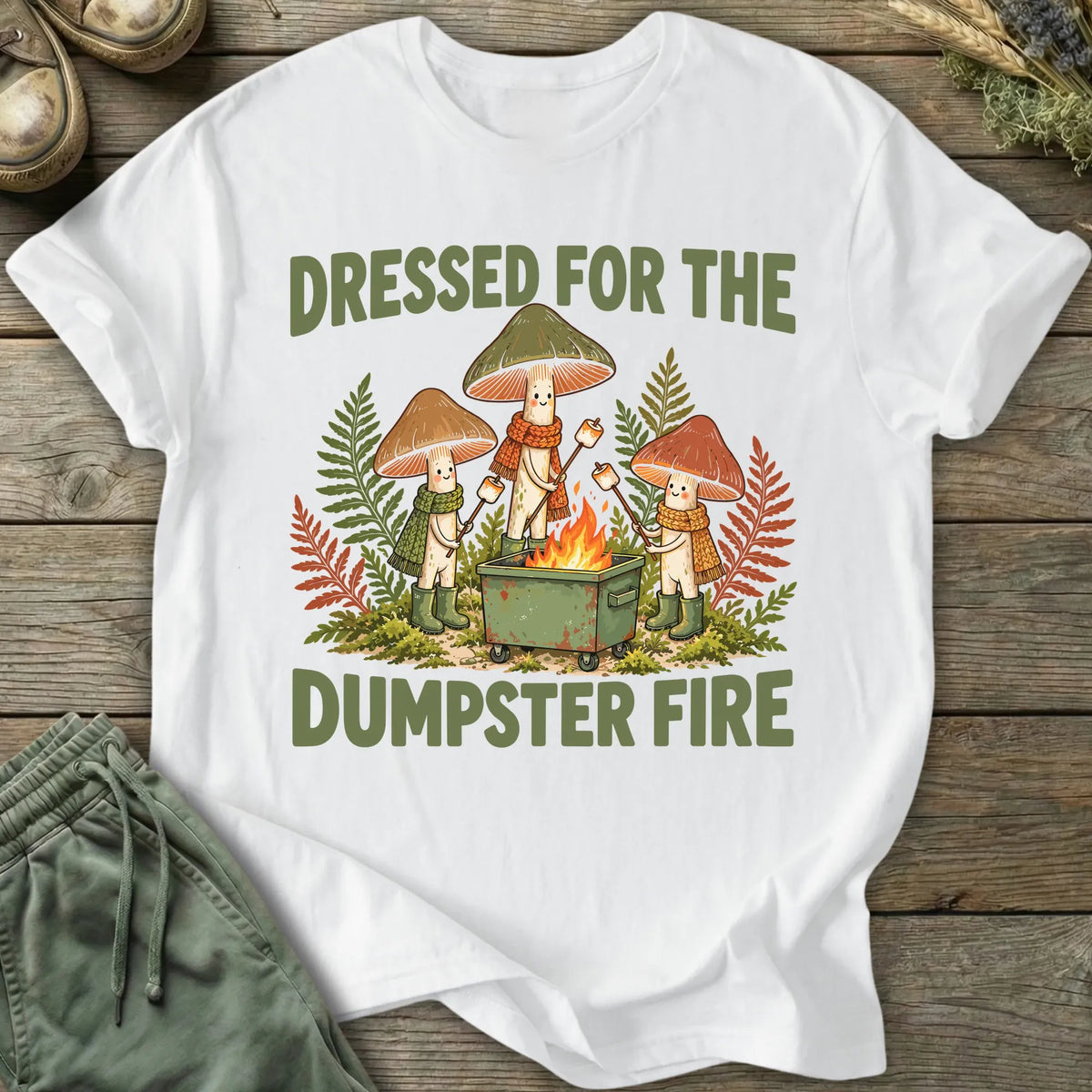 Printify T-Shirt Dumpster Fire T-Shirt