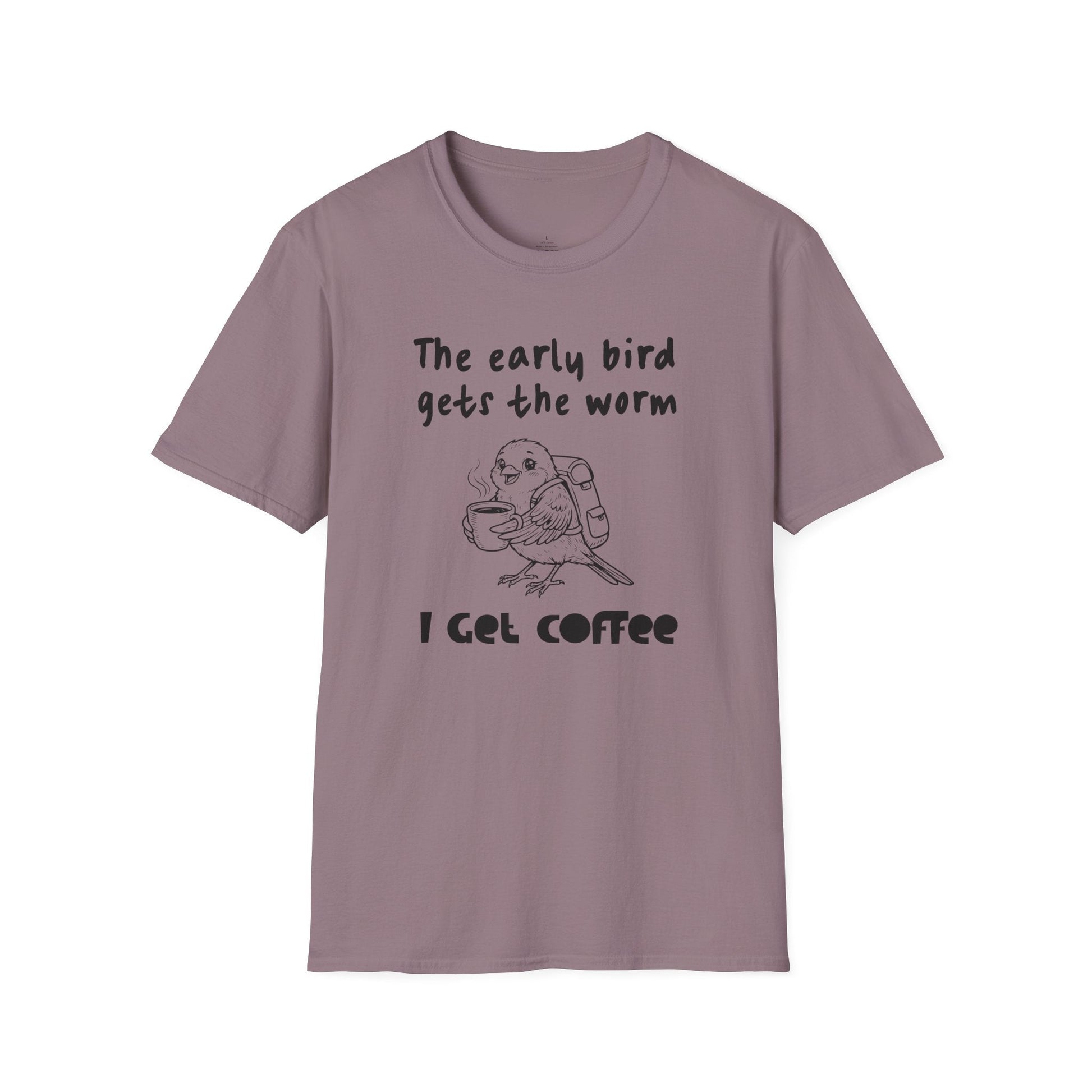 Printify T-Shirt Early Bird Coffee T-Shirt