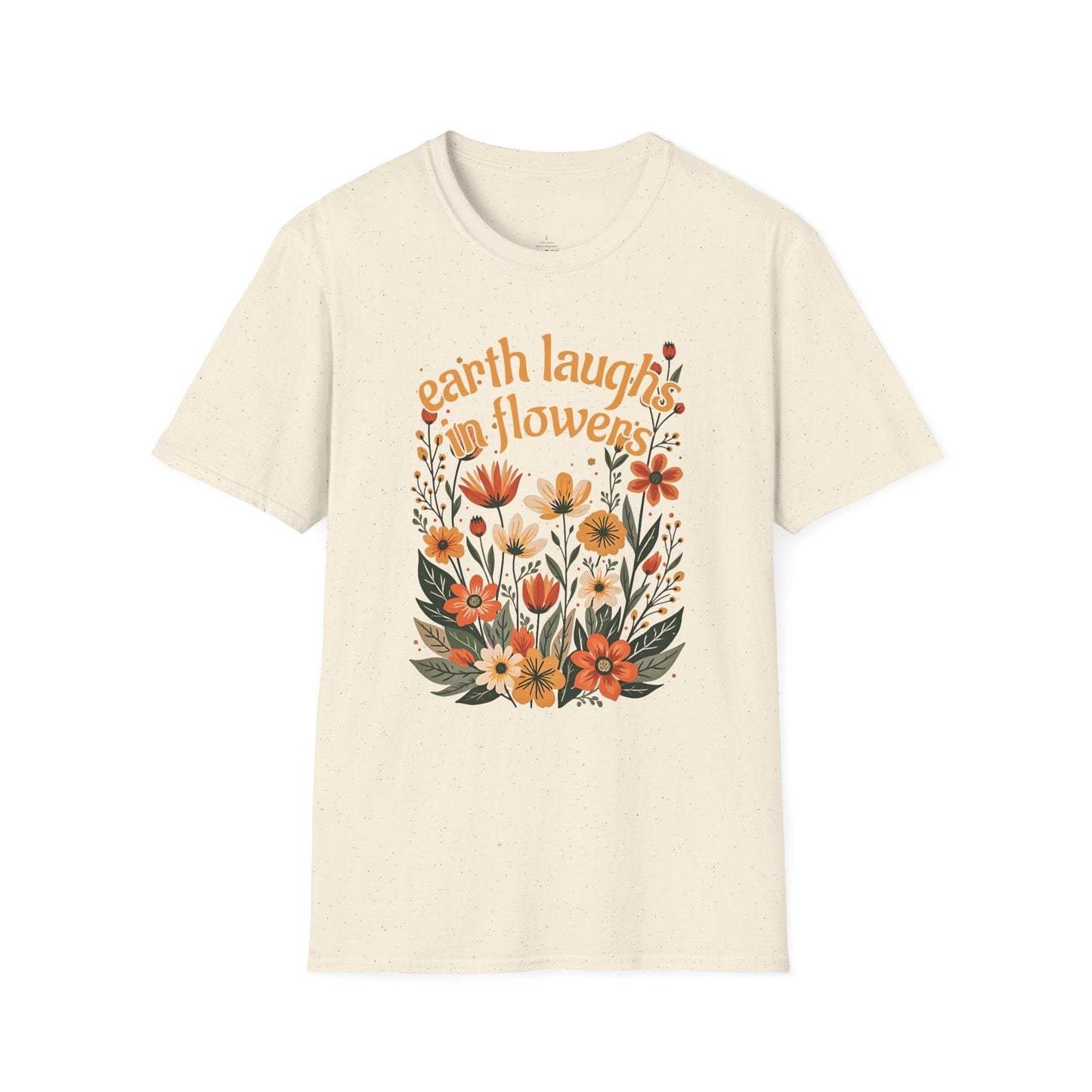 Printify T-Shirt Earth Laughs Boho T-Shirt