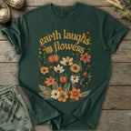 Printify T-Shirt Earth Laughs Boho T-Shirt