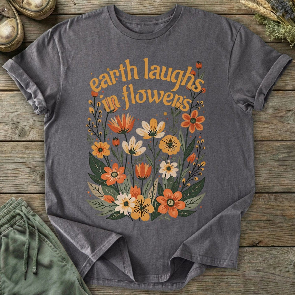 Printify T-Shirt Earth Laughs Boho T-Shirt