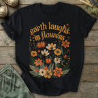 Printify T-Shirt Earth Laughs Boho T-Shirt