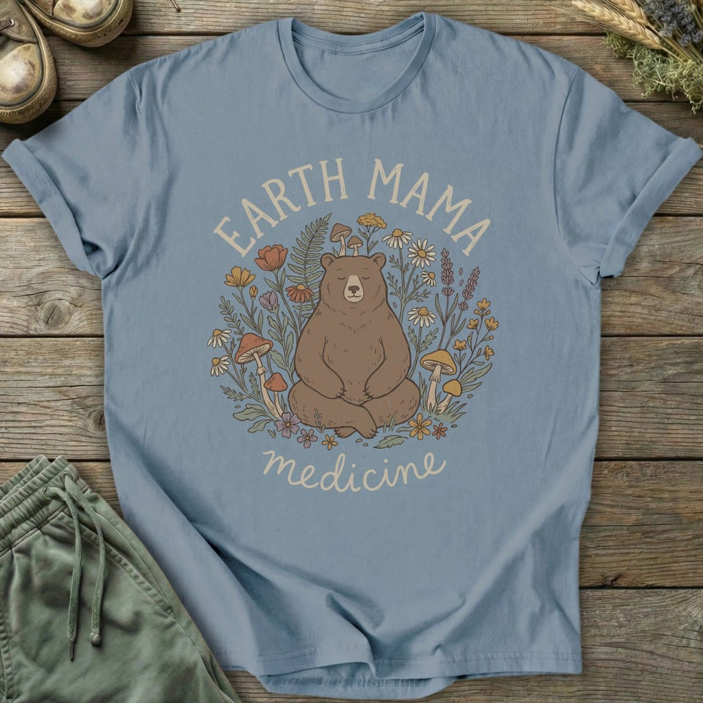 Printify T-Shirt Earth Mama Medicine Bear T-Shirt